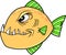 Mean fish Vector Illustration