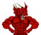 Mean Red Dragon Mascot