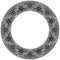 Meander Pattern on Circle Frame. Geometric round ornament. Meandros decorative disconnected border from lines, shaped into