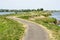 Meandering bike path on a