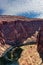 Meandering river near Glenn Canyon Dam, Page, AZ