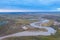 Meandering stream on the moor