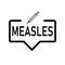 Measles Vaccine color icon. Syringe with medicine vial. Tetanus, BCG immunization, vaccination. Medications, drugs