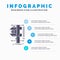 measure, caliper, calipers, physics, measurement Infographics Template for Website and Presentation. GLyph Gray icon with Blue