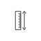 Measure ruler line icon