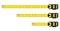 Measure tape vector meter isolated scale. Yellow ruler measure tape centimeter inch