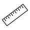 Measure tool line icon, tools and design, ruler