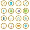 Measure tools icons circle