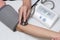 Measurement of blood pressure in a hospital