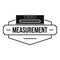 Measurement level logo, simple black style