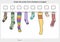 Measurement worksheet - Order the socks from shortest to longest.