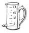 Measuring beaker mug | Antique Design Illustrations