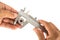 Measuring bearing by vernier caliper