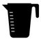 Measuring capacity cup icon black color illustration flat style simple image