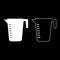 Measuring capacity cup icon set white color illustration flat style simple image
