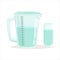 Measuring cup and glass kitchenware vector Illustration