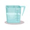 Measuring cup and glass kitchenware vector Illustration on a white background