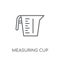 Measuring cup linear icon. Modern outline Measuring cup logo con