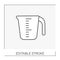 Measuring cups line icon