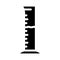 measuring cylinder glyph icon vector illustration