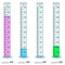 Measuring cylinder. Vector illustration. Cylinder graduated tube vector glass chemistry measuring volume.