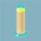 Measuring cylinder vector isometric icon