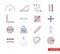 Measuring icons set of color types. Isolated vector sign symbols. Icon pack