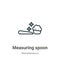 Measuring spoon outline vector icon. Thin line black measuring spoon icon, flat vector simple element illustration from editable