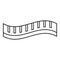 Measuring striped tape icon, outline style