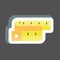 Measuring Tape Sticker in trendy isolated on black background
