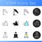 Measuring tools icons set