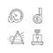 Measuring tools linear icons set