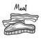 Meat and bacon fast food icon