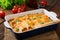 Meat cannelloni sauce bechamel.