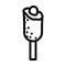 meat corn dog line icon vector illustration