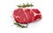 Meat cow steak Isolated on plain White background