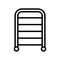 meat department rack line icon vector illustration