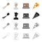 Meat, Fruit, food and other web icon in cartoon style.Mushroom, fish, vegetable icons in set collection.