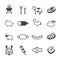 Meat and grill icons