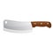 Meat knife on white. Cleaver steel axe side view