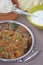 Meat and lentil Balti Dish