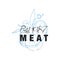 Meat logo original design estd 1978, retro emblem for food shop, cafe, restaurant, cooking business, brand identity