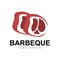 Meat Logo, Smoked Beef Vector, BBQ Grill Baberque Logo Design And Butcher Cut, Illustration Template Icon