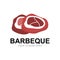 Meat Logo, Smoked Beef Vector, BBQ Grill Baberque Logo Design And Butcher Cut, Illustration Template Icon