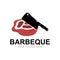 Meat Logo, Smoked Beef Vector, BBQ Grill Baberque Logo Design And Butcher Cut, Illustration Template Icon