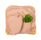 Meat Paste Toast Bread Isolated, Tuna Pate Sandwiches, Terrine Toasts, Chopped Liver Mousse, Fish Paste Canape