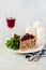 Meat Pie with Cranberry Sauce Topping