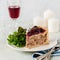 Meat Pie with Cranberry Sauce Topping