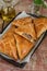 Meat pies samosas with ground beef