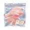 Meat poultry freeze in disposable plastic packing. Chicken leg quaters or drumsticks.